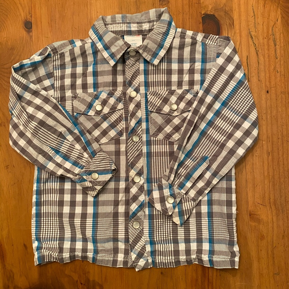 24 Months Boys Snap Up Shirt EUC